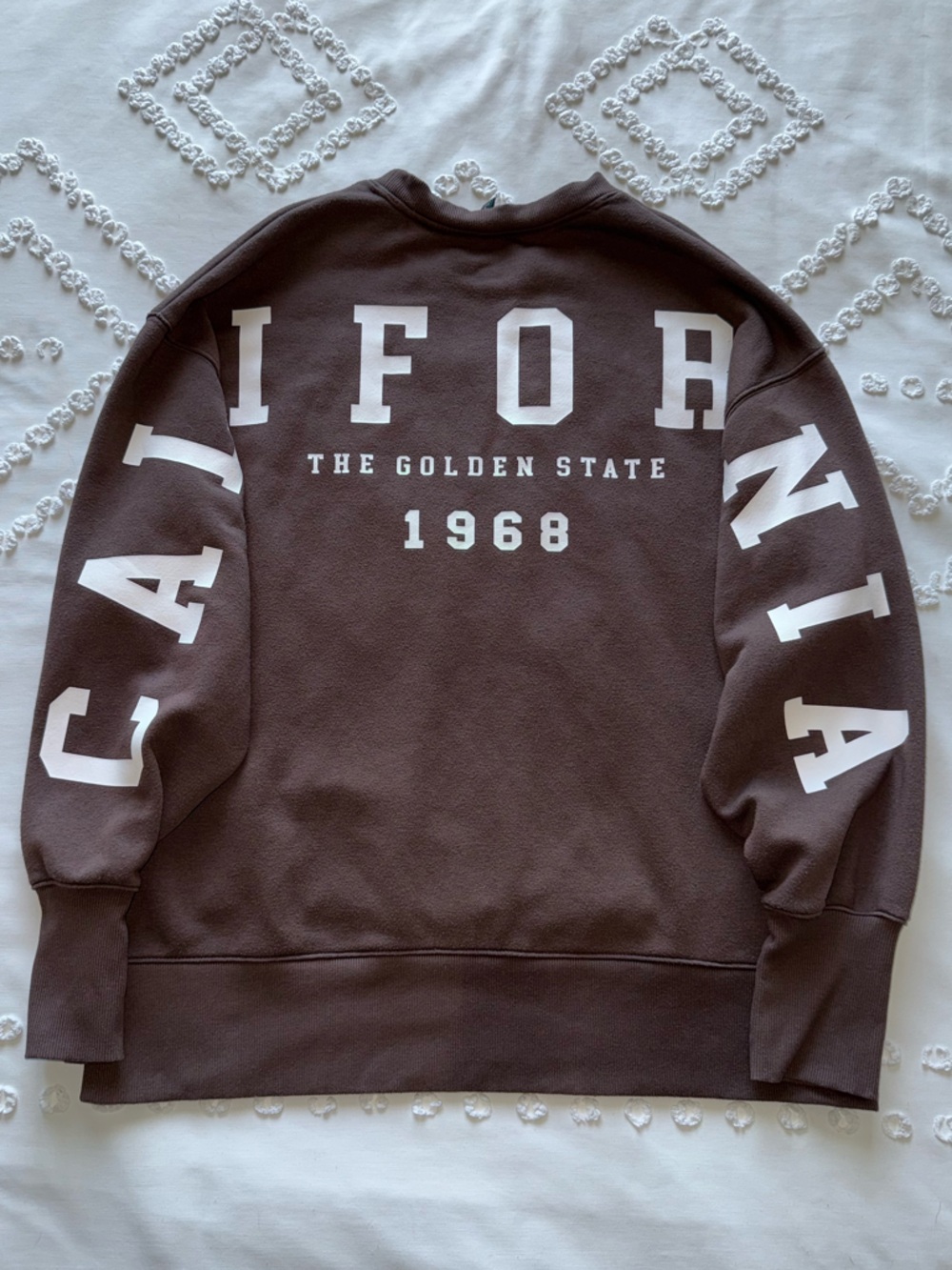 Wild Fable CALIFORNIA Oversized Brown Sweatshirt